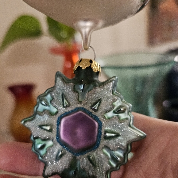 Blown Glass Santa and Snowman Ornament - Picture 3 of 13